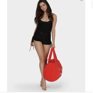 Billabong Black Crochet Swim Coverup